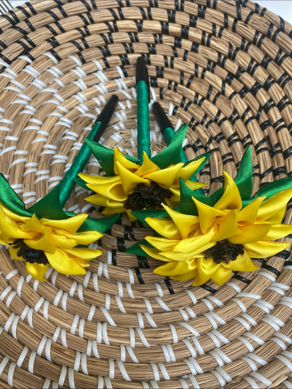 Satin Ribbon Sunflower Pen